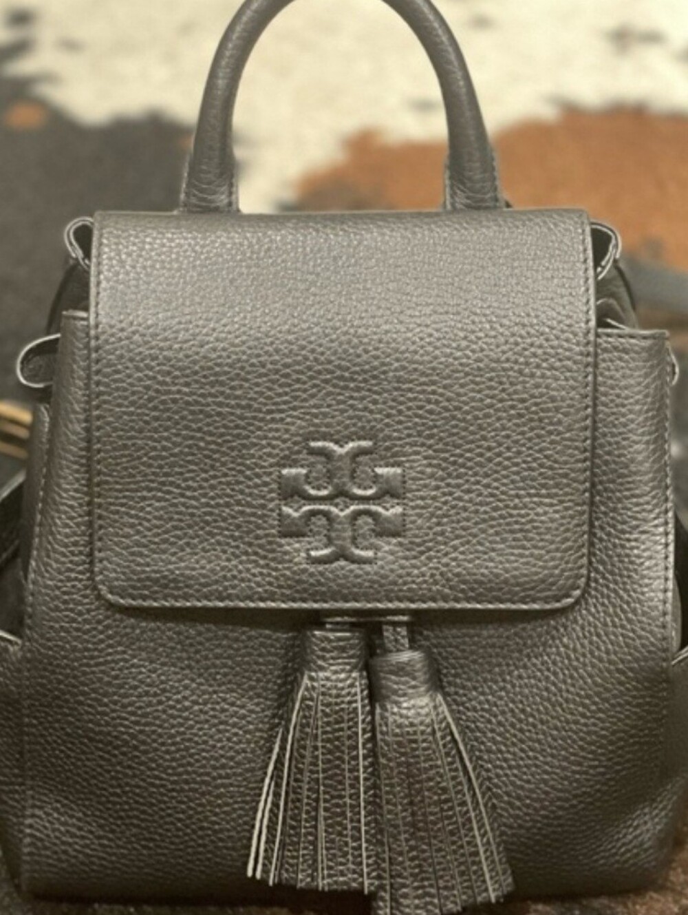 Tory Burch Black Leather BackpackTory Burch Black Leather Backpack.